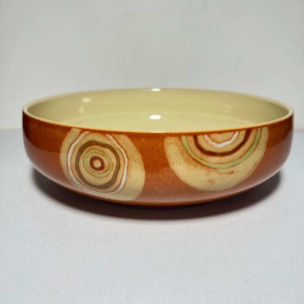 Denby Langley Fire Chili Serving Bowl Large Pasta Salad Swirl Design England